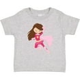 thumbnail image 3 of Inktastic Superhero Girl, Cute Girl, Brown Hair, Pink Cape Girls Baby T-Shirt, 3 of 5