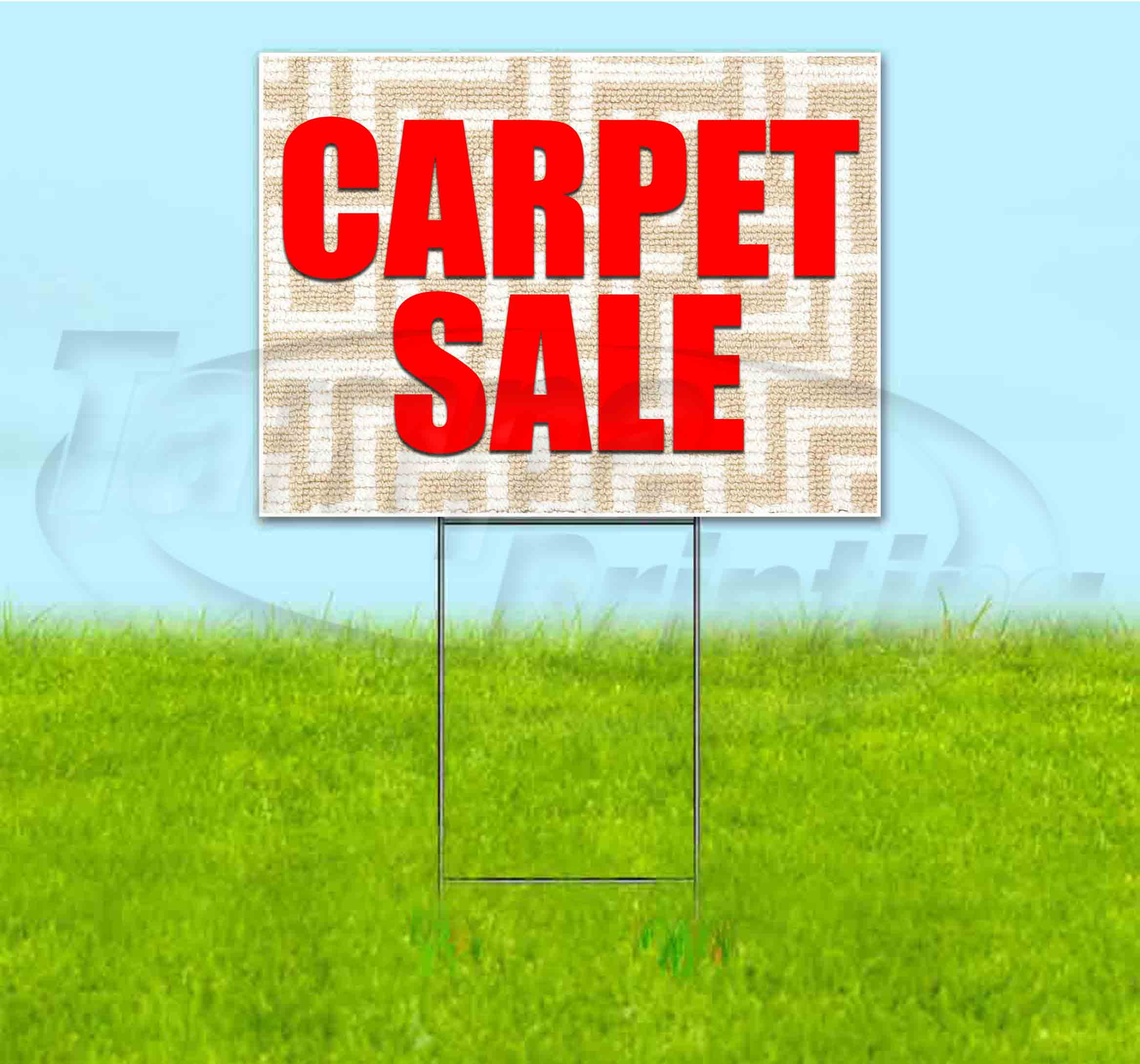 Carpet Sale (18"x24") Corrugated Plastic Yard Sign, Bandit, Lawn