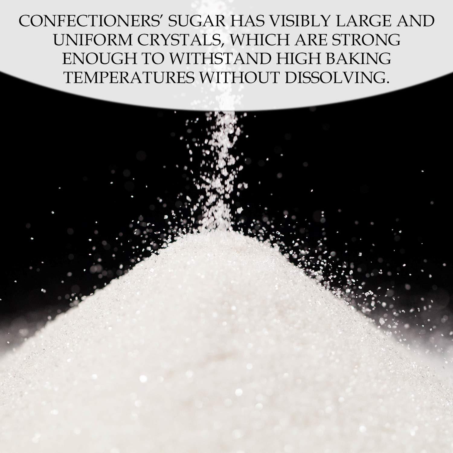 The Sugar Lab Confectioners Sugar AA - Extra Coarse Baking Sugar Con AA - Sugar Crystals for Baking and Cupcake & Candy Decorations - Bakes up Clear