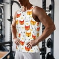 thumbnail image 5 of Pofeuu Cute Fox with Heart Print Men's Workout Tank Tops Sleeveless Muscle Gym Shirt Quick Dry-Large, 5 of 7