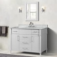 thumbnail image 6 of Bellaterra Home 800632-48SBN-WH 48 in. Single Vanity with Carrara Marble Top, White, 6 of 6