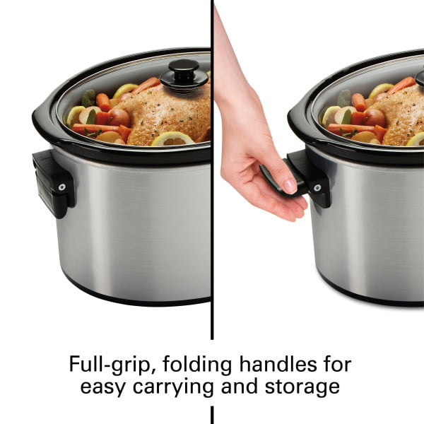 MAGIC MILL 6 QT GRAY SLOW COOKER WITH FLAT GLASS COVER AND COOL