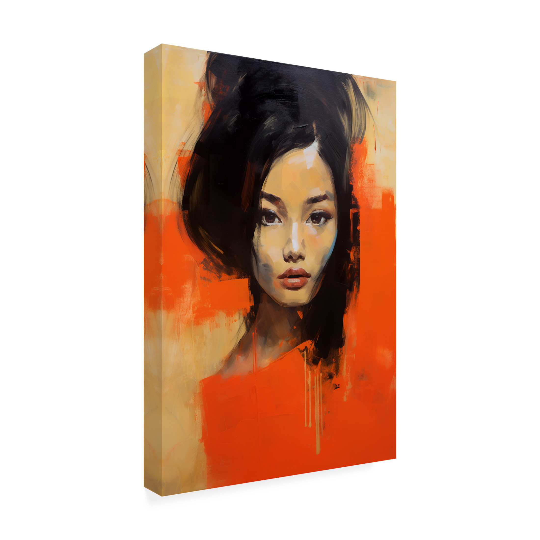 Canvas Wall Art - Ray Heere 'Colorful Model 7' Wall Art for Living Room, Bedroom, or Office Décor by Trademark Fine Art - 22 x 32 Inches