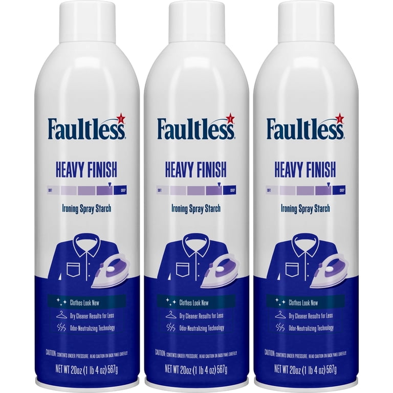 Faultless Heavy Finish Ironing Spray Starch, 3-Pack photo 1
