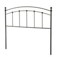 thumbnail image 2 of Sanford Metal Headboard Panel with Castings and Round Finial Posts, Matte Black Finish, Twin, 2 of 5