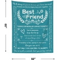 thumbnail image 3 of Best Friend Blanket Thoughtful Funny Friends Blanket, Best Friend Birthday Gifts for Women Female Funny Gifts for Best Friend Soft Fleece Blanket 50" X 60", 3 of 6