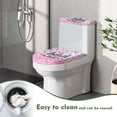 thumbnail image 4 of HELLHERO Elastic Bottom Easy Care Set of 2 with Stretch Bathroom Toilet Cozy Set Toilet Seat Cover Stretch Fit, 4 of 6