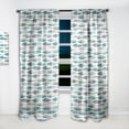 thumbnail image 2 of Designart 'Abstract Retro Drops III' Mid-Century Modern Curtain Panel, 2 of 5