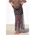 thumbnail image 4 of Women's Mesh Polka Dots Skirts Elastic Waist Semi See Through Skirt for Streetwear Coffee Blue Dot M, 4 of 9