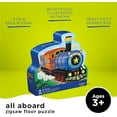 thumbnail image 2 of Crocodile Creek 36-Piece Jigsaw Floor Puzzle - Fun Floor Puzzles for Kids Ages 3-5 - Heavy-Duty Shaped Box for Storage - All Aboard - 24" W x 18" H Finished, 2 of 4