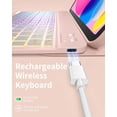 thumbnail image 5 of Getino Compatible with Apple iPad A16 11th 10th Generation Case with Keyboard 360° Rotatable 7 Colors Backlit Detachable Keyboard Case Cover for iPad 10th Gen 10.9 inch & iPad 11th Gen 11 inch, 5 of 8