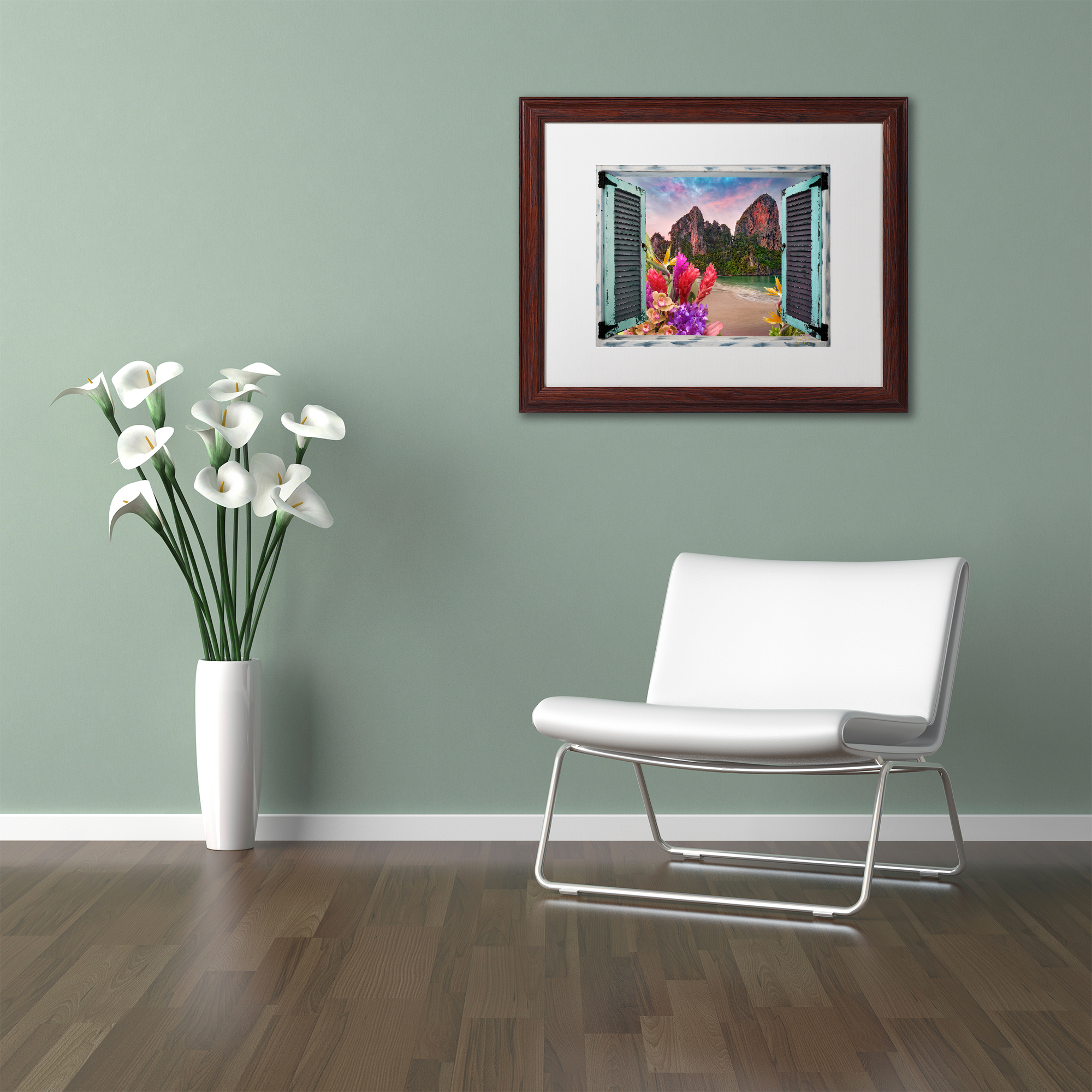 Trademark Fine Art 'Window to Paradise VI' Matted Framed Art by Leo Kelly
