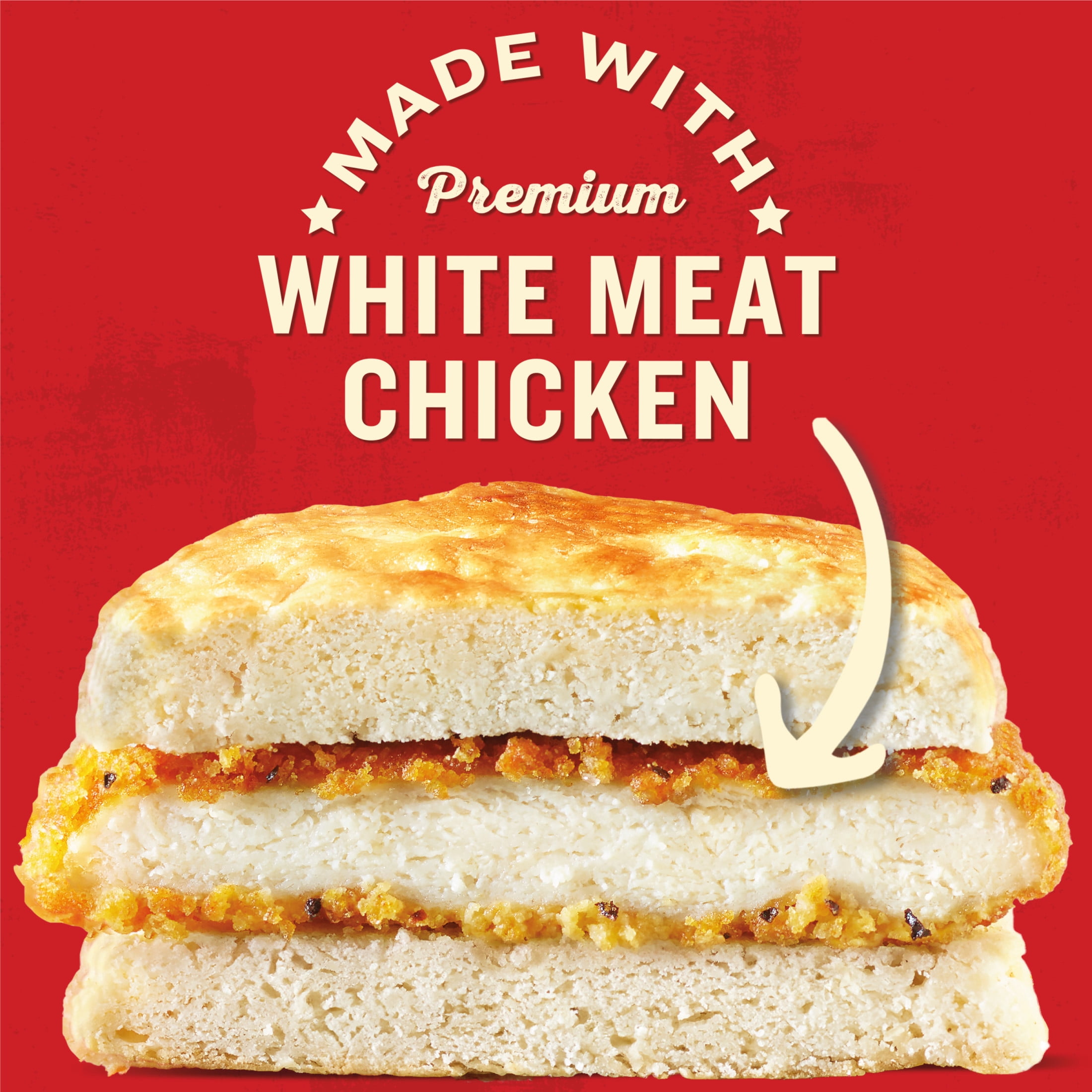 Jimmy Dean Frozen Breakfast Sandwich, Spicy Crispy Chicken Honey Biscuit, 4 Count