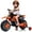 Orange, variant on TULILLO 12V Electric Motorcycle for Kids Dirt Bike Ride on Toy Battery Powered Motorbike w/ 2 Speeds, Training Wheels, Red