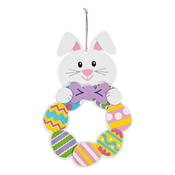 Easter Bunny Wreath Craft Kit - 12 - Craft Kits - 12 Pieces