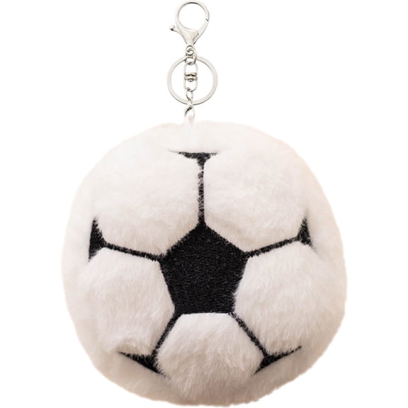 Plush Sport Ball Keychain, Plush Basketball Football Keyring for Sport Lover Purse Bag Charms Pendant Keychain for Men Women