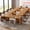 Light Walnut Brown, variant on Finmind 13FT Modular Conference Table, Rectangular Business Meeting Seminar Table, Medium Walnut Brown