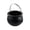 Black Size M C2, variant on Halloween Candy Bucket, TOUMENY Plastic Flame Witch Cauldron Candy Rack, Large Capacity Trick or Treat Jar Bucket for Halloween Party Decorations, Black