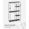 thumbnail image 6 of Portable Closet, Freestanding Closet Organizer, Clothes Rack with Shelves, Hanging Rods, Storage Organizer, for Cloakroom, Bedroom, 44.1 x 16.9 x 65 Inches, Black URYG24BK, 6 of 7
