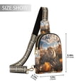 thumbnail image 2 of Lion Flowers Sky Grass Crossbody Bags Backpack Chest Bag Shoulder Bag Waist Bag for Outdoor Travel Hiking Fitness Cycling, 2 of 7