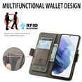 thumbnail image 5 of For Samsung Galaxy S22 5G Leather Phone Case Wallet Folio Flip Cover Casual Business, [RFID Blocking] Multi Hidden Anti-theft Card Holder Cash Slot, Side Magnetic Buckle, Stand Support,Gray, 5 of 10