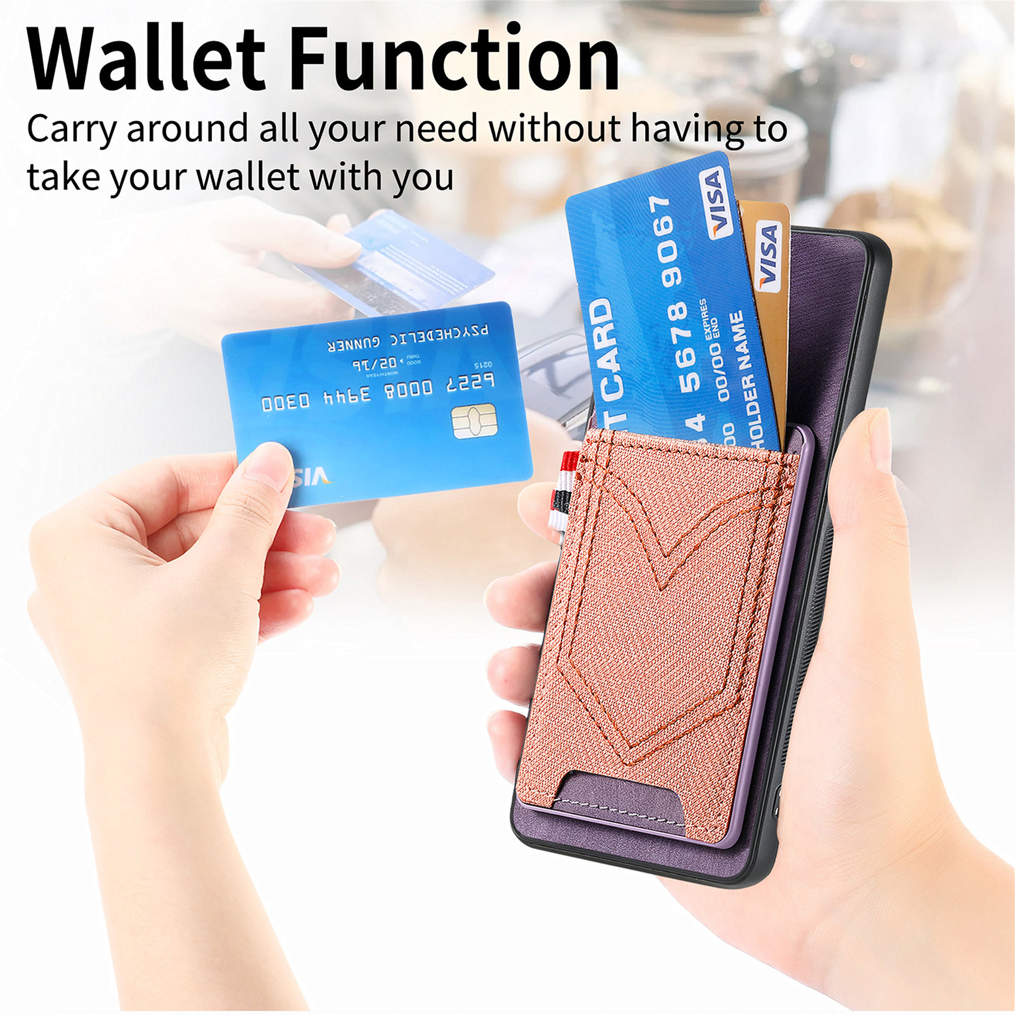 thumbnail image 5 of Jiahe Cover for Google Pixel 7A, Wallet Phone Case,Slim Leather Shockproof Lens Protector with Card Slot Anti-Scratch Case Cover,Support Magnetic Car Mount, purple, 5 of 8