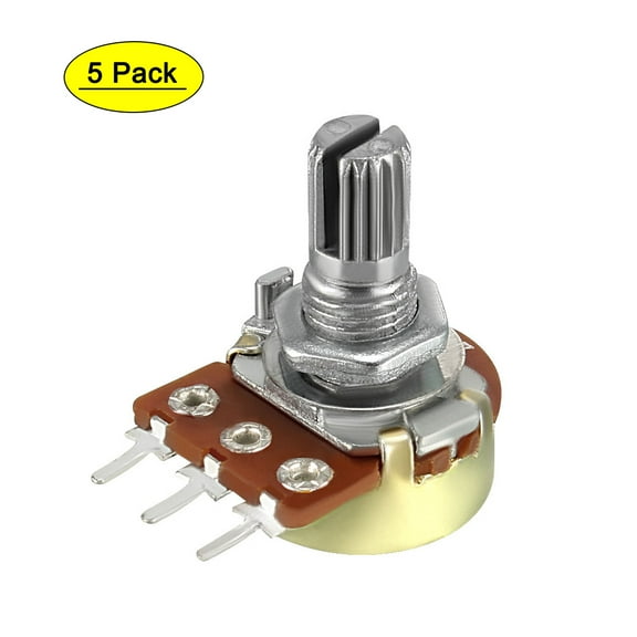 Uxcell WH148 10K Ohm Variable Resistors Single Turn  Carbon  Potentiometer 5 packs