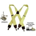 thumbnail image 2 of Hold-Ups Yellow 1 1/2" wide Suspenders X-Back Patented No-slip patented Silver Clips, 2 of 4