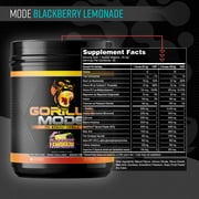 Gorilla Mode Pre-Workout, Blackberry Lemonade, 800 g