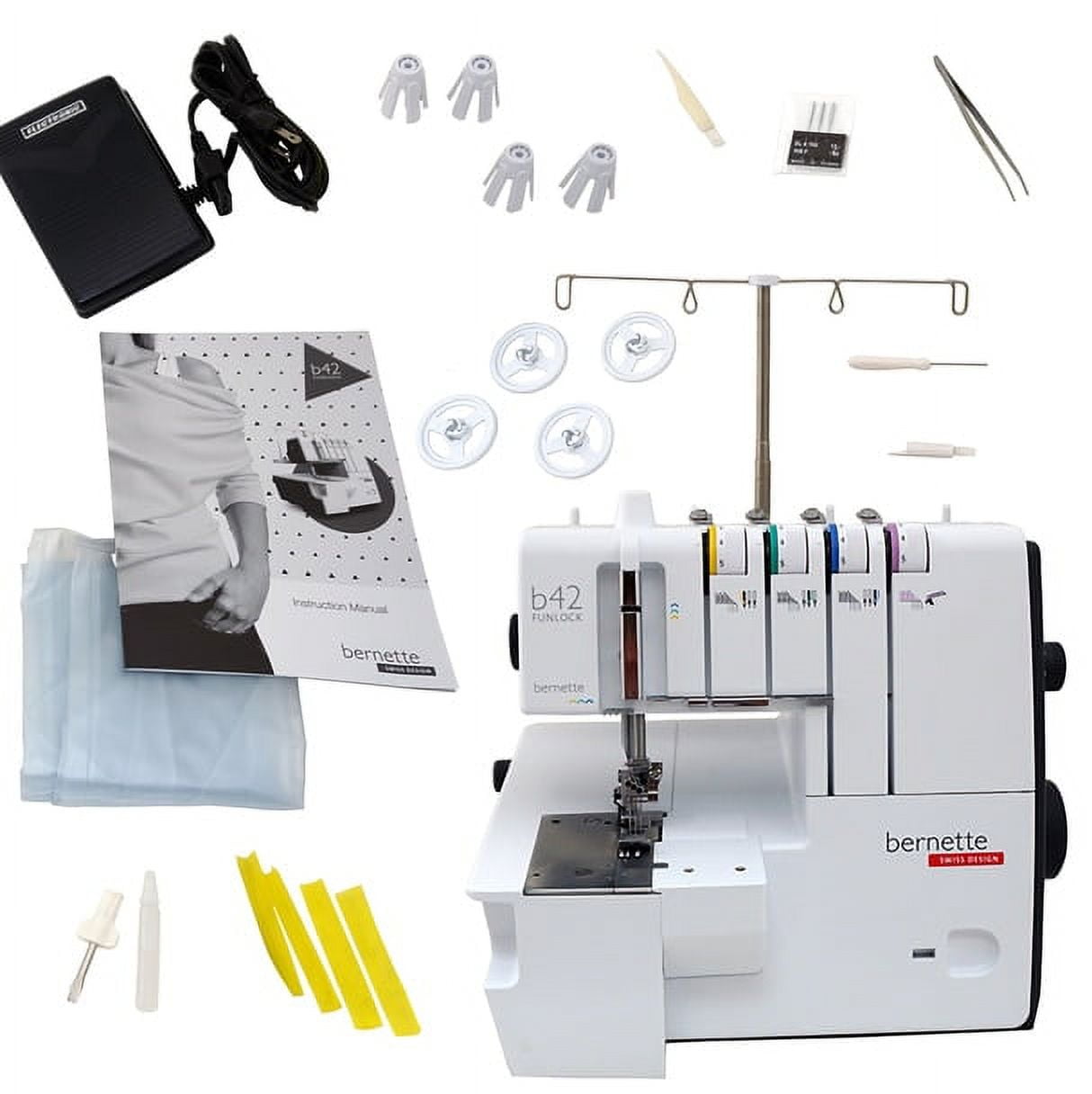 Bernette Funlock B42 Overlock Serger 4 Thread 3 Needle Coverstitch Sewing Machine