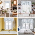 thumbnail image 5 of Light Blue Farmhouse Kitchen Curtain Valances for Windows Farmhouse Short Curtains, Retro Botanical Plant Fruit Leaf Rod Pocket Valance Curtain for Bedroom Cafe Living Room 42"x18", 5 of 8
