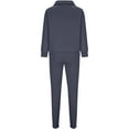 thumbnail image 7 of Women's Half Zip Stand Collar Sweatsuit Set, Solid Color Athletic Two Piece Set, Winter Running Outfit, Pullover and Joggers, Yoga Gym Workout Set Navy XXL, 7 of 7