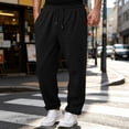 thumbnail image 2 of Nestiefly Mens Baggy Sweatpants Wide Leg Drawstring Waist Straight Sweat Pant 2026 Casual Workout Gym Athletic Trousers with Pockets Black 3XL, 2 of 9