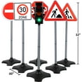 thumbnail image 2 of Kiddie Play Traffic Light and Road Signs Toy Kit for Kids, 5 Street Signs & 1 Stop Light 6-Piece Set, 2 of 5