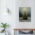 thumbnail image 3 of ONETECH Lit Christmas Tree Snowy Winter Forest Pine Winter Landscape Wall Art Canvas Poster Wall Art Decoration Printing Living Room Bedroom Decoration (poster art), 3 of 4