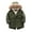Green, variant on FAIWAD Toddler Boys Girls Winter Jackets Zip Up Down Coats Kids Hooded Warm Fleece Lined Thick Trench Outerwear