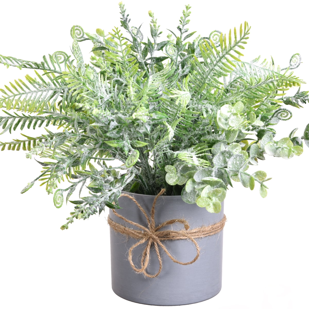 Coolmade Artificial Plants in Pots, 12' Potted Fake House Plants Home Indoor Decoration, Small Faux Decorative Green Plastic Plants for Room Office Decor