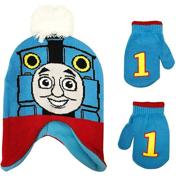 Thomas Toddler Boys Beanie Hat and Mittens Set