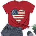 thumbnail image 2 of ZACPNCV Flag Shirt for Toddler Kids Boys Girls USA Flag Heart Graphic T-Shirt 4th of July Shirt Patriotic Tee Tops Red 3-4 Years, 2 of 9