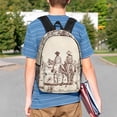 thumbnail image 4 of Easygdp Cowboys Riding Horses Mochila Ligera de 15 Pulgadas para Estudiantes, Mochila Cómoda para la Escuela y Viajes, Correas Ajustables, 4 of 6