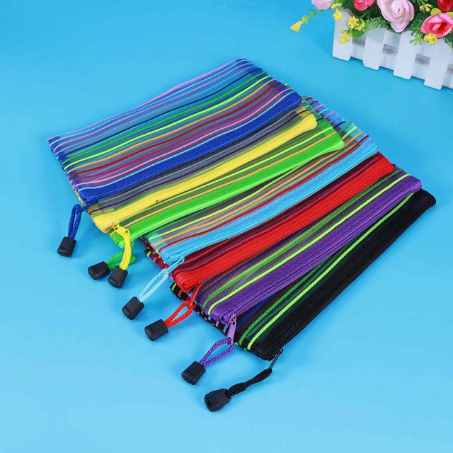 TABLETREANDS 10Ud Zipper File Holder Bolsa Para Documentos Nylon Resistente Impermeable Para Oficina Y Escuela