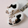 thumbnail image 4 of XXWXYD Kids Shoes Bedroom Home Cartoon Cow Cotton Shoes Winter Indoor Outdoor Slippers For Boys Girls House Bedroom Shoes for Indoor(8-9 Years,Male), 4 of 5