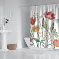 thumbnail image 2 of Waterproof Beautiful Colorful Floral Shower Curtain 72x72 Inch Boho Style Polyester Unique Shower Curtain for Bathroom Hotel Home Decor with 12 Plastic Hooks, 2 of 5