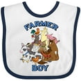 thumbnail image 3 of Inktastic Farmer Boy with Happy Farm Animals Boys or Girls Baby Bib, 3 of 4