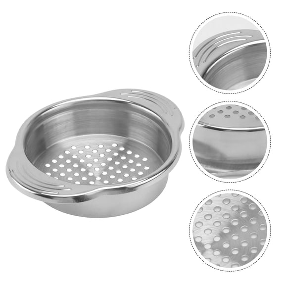 ELAYARD Set of 2 Stainless Steel Tuna Can Strainers with Ergonomic Handles for Quick and Draining