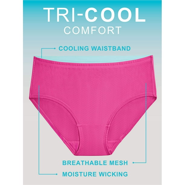 Fruit of the Loom Women's Breathable Micro-Mesh Bikini Panty, 8 Pack, Size  M (6)