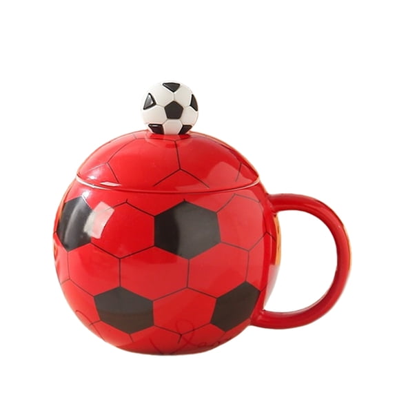 Creative Football Ceramic Mug 14oz Capacity Microwaved Safe Easy To Clean