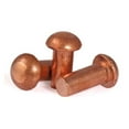thumbnail image 2 of GB867 [M2 M2.5 M3 M4 M5 M6 M8] Copper Solid Round Head Rivet Alloy Self-plugging Rivet B069 ,Long Term Use, 2 of 2