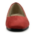 thumbnail image 3 of Ollio Women's Shoes Faux Suede Basic Slip On Comfort Square Toe Ballet Flat SF177, 3 of 6