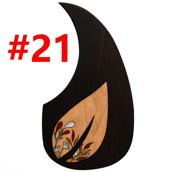 Acoustic Guitar Pickguard Solid Wood Pick Guard Anti-scrape Plate Inlaid Abalone Flower Self-adhesive for Martin D-65 Acoustic Guitar